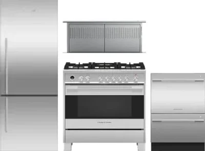 4 Piece Package Includes Refrigerator, Range, Hood And Dishwasher